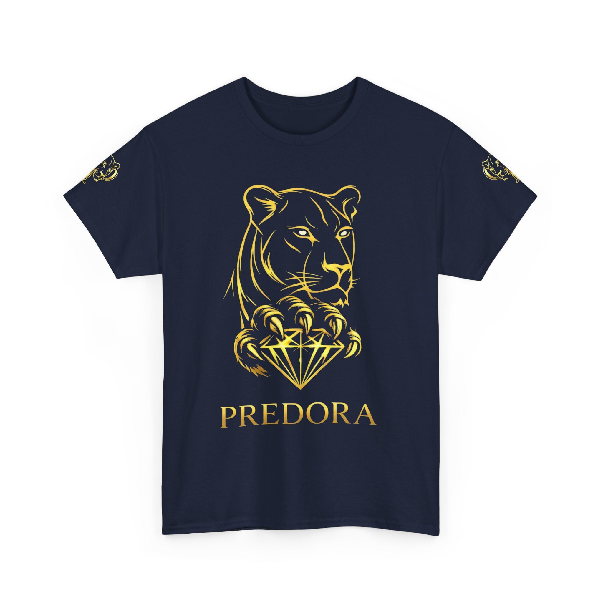 Tiger Diamond Tee — Predora Gold Lion Graphic T-Shirt
