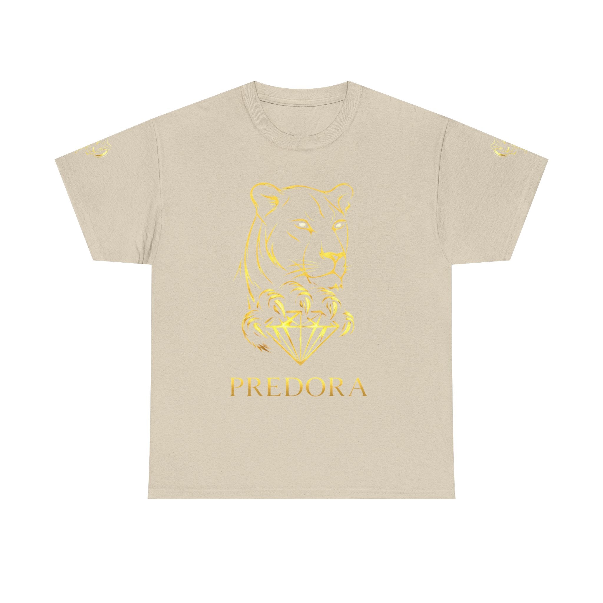Tiger Diamond Tee — Predora Gold Lion Graphic T-Shirt