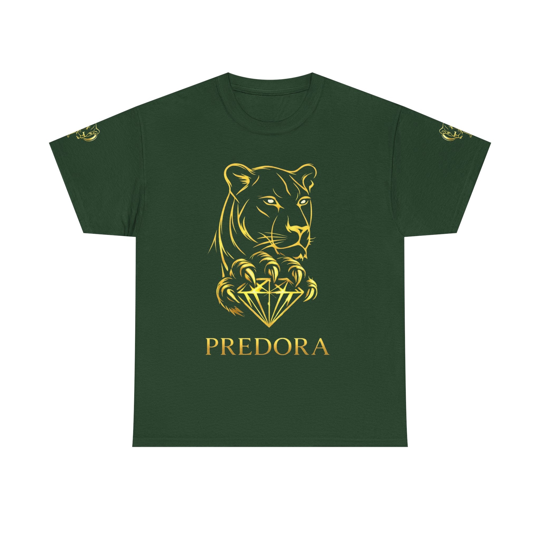 Tiger Diamond Tee — Predora Gold Lion Graphic T-Shirt