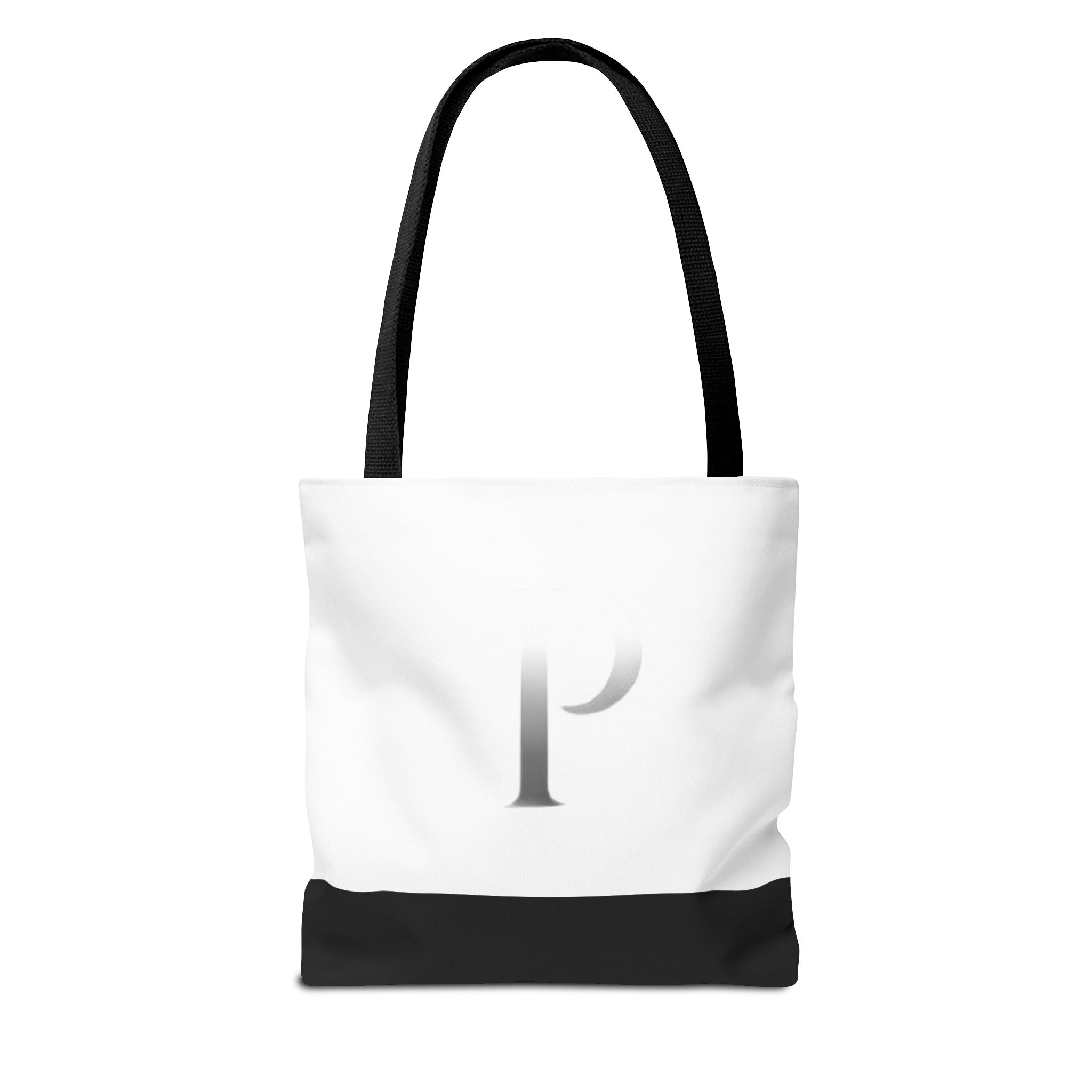 Predora Panther Tote Bag — Black & White Monogram Canvas Tote