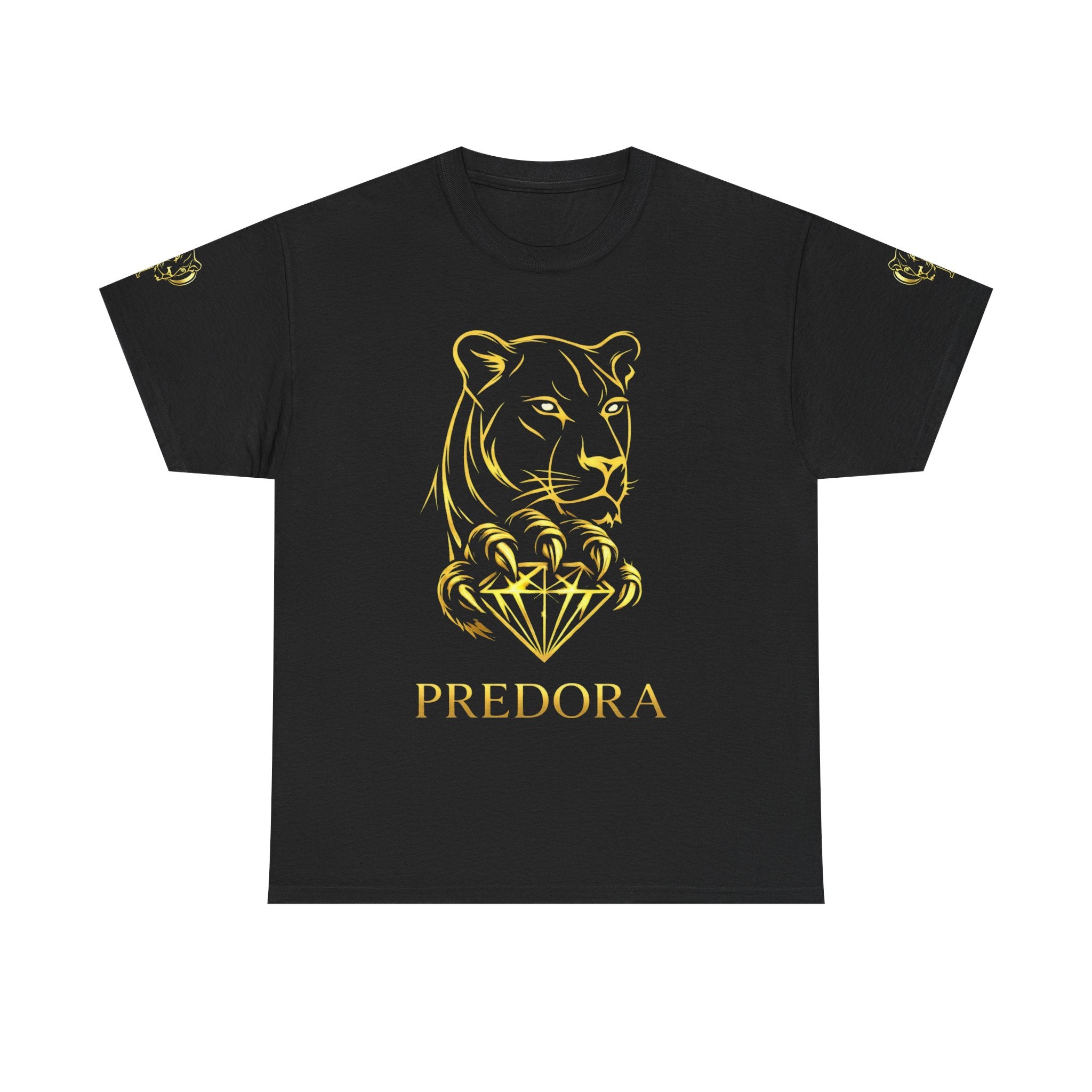 Tiger Diamond Tee — Predora Gold Lion Graphic T-Shirt