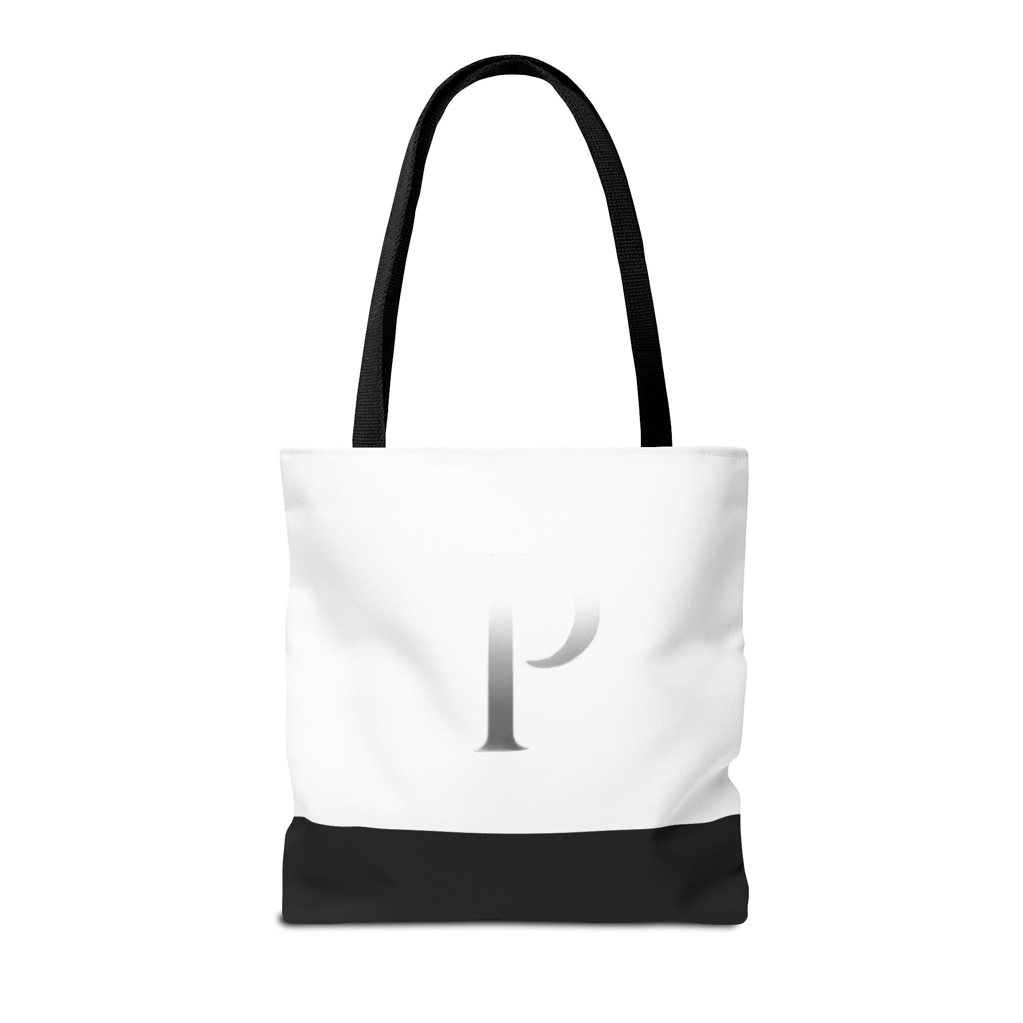 Predora Panther Tote Bag — Black & White Monogram Canvas Tote