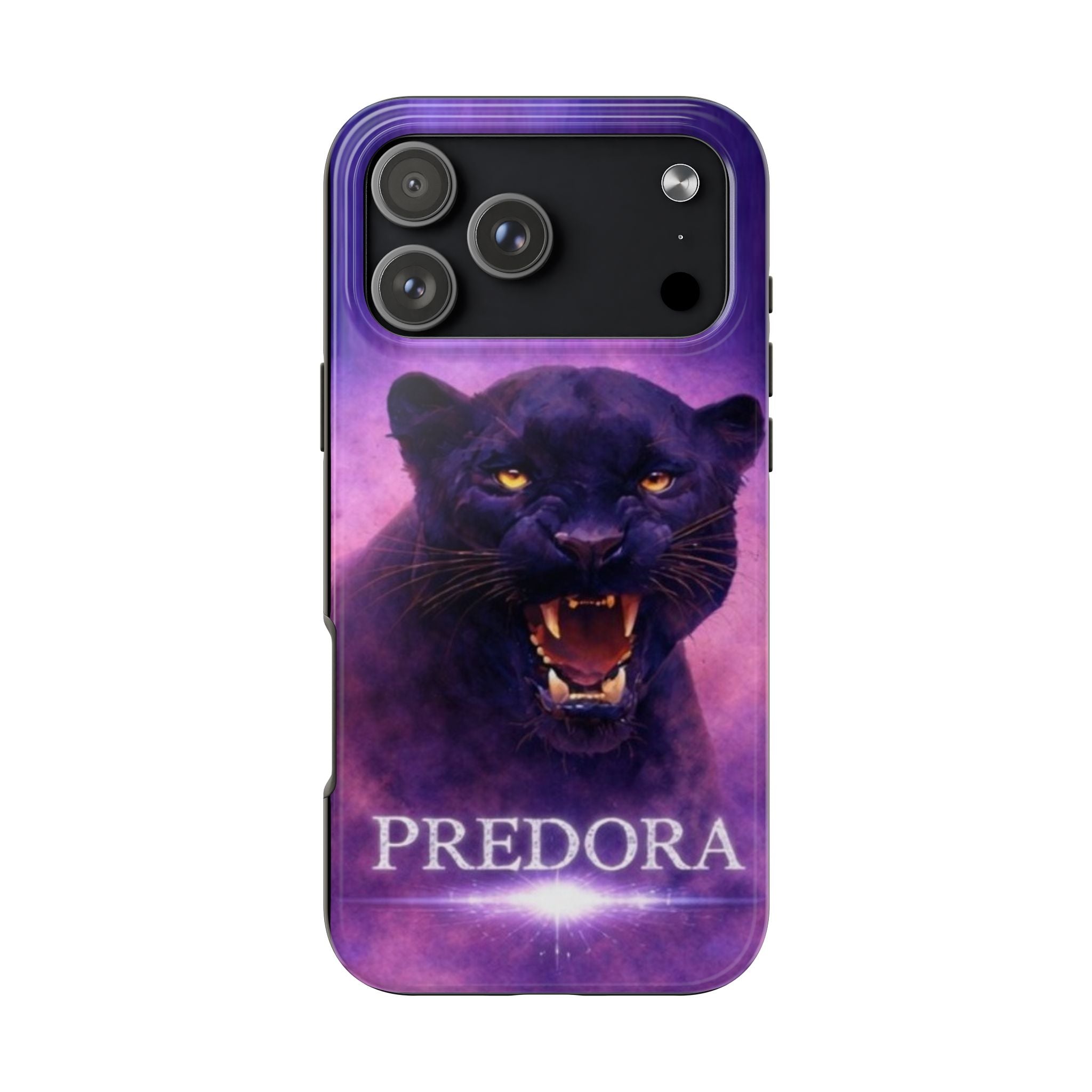 Predora Black Panther Tough Phone Case — Protective Rugged Phone Cover with Fierce Panther Design