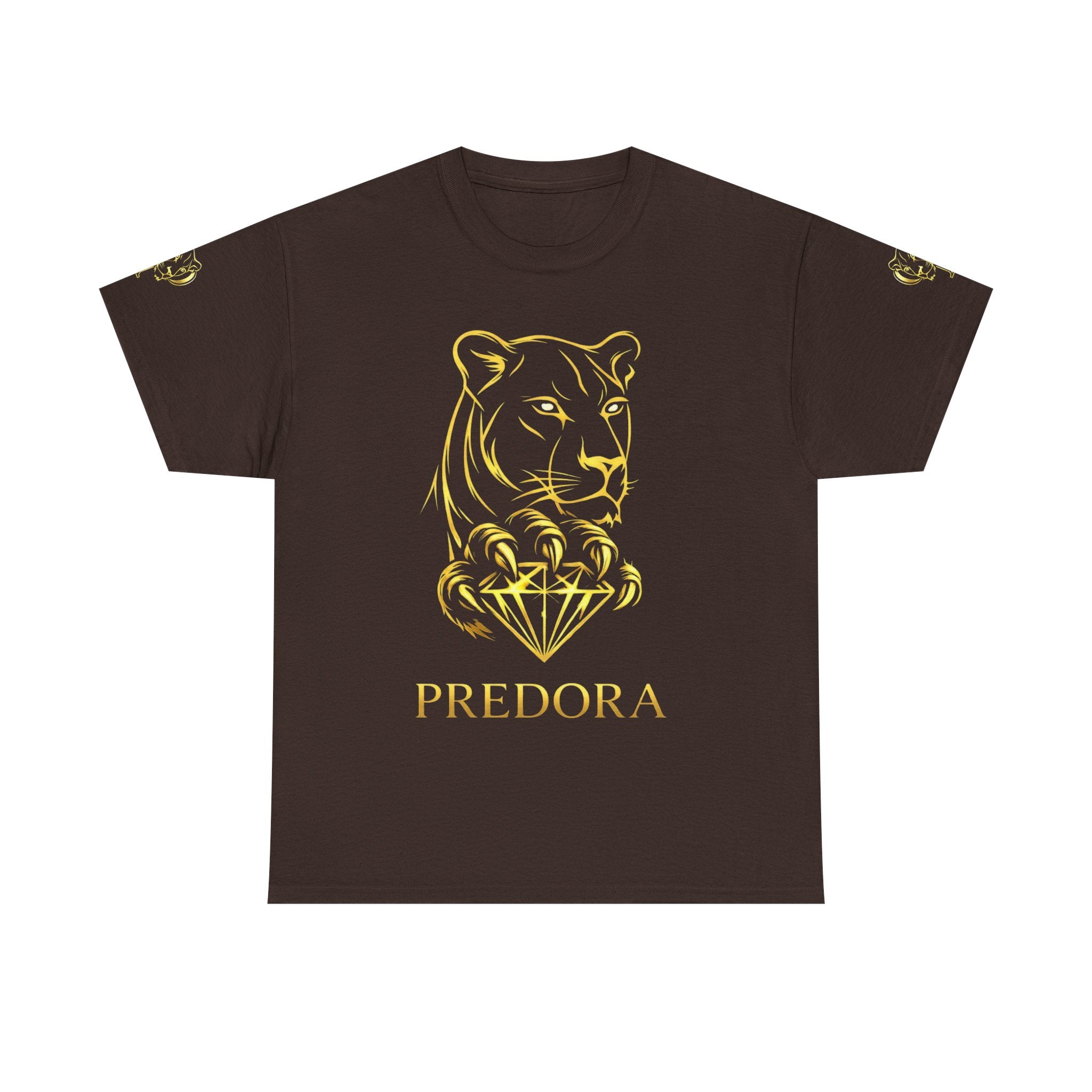 Tiger Diamond Tee — Predora Gold Lion Graphic T-Shirt