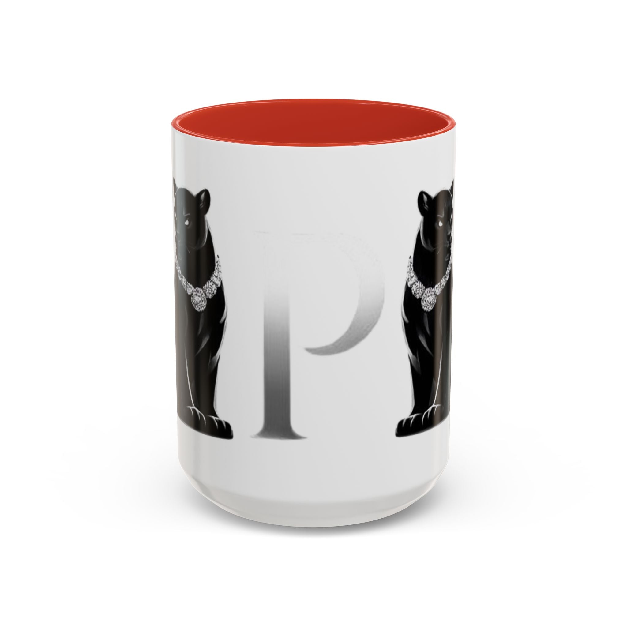 Panther Accent Coffee Mug — Elegant Black Cat Design (11/15 oz)