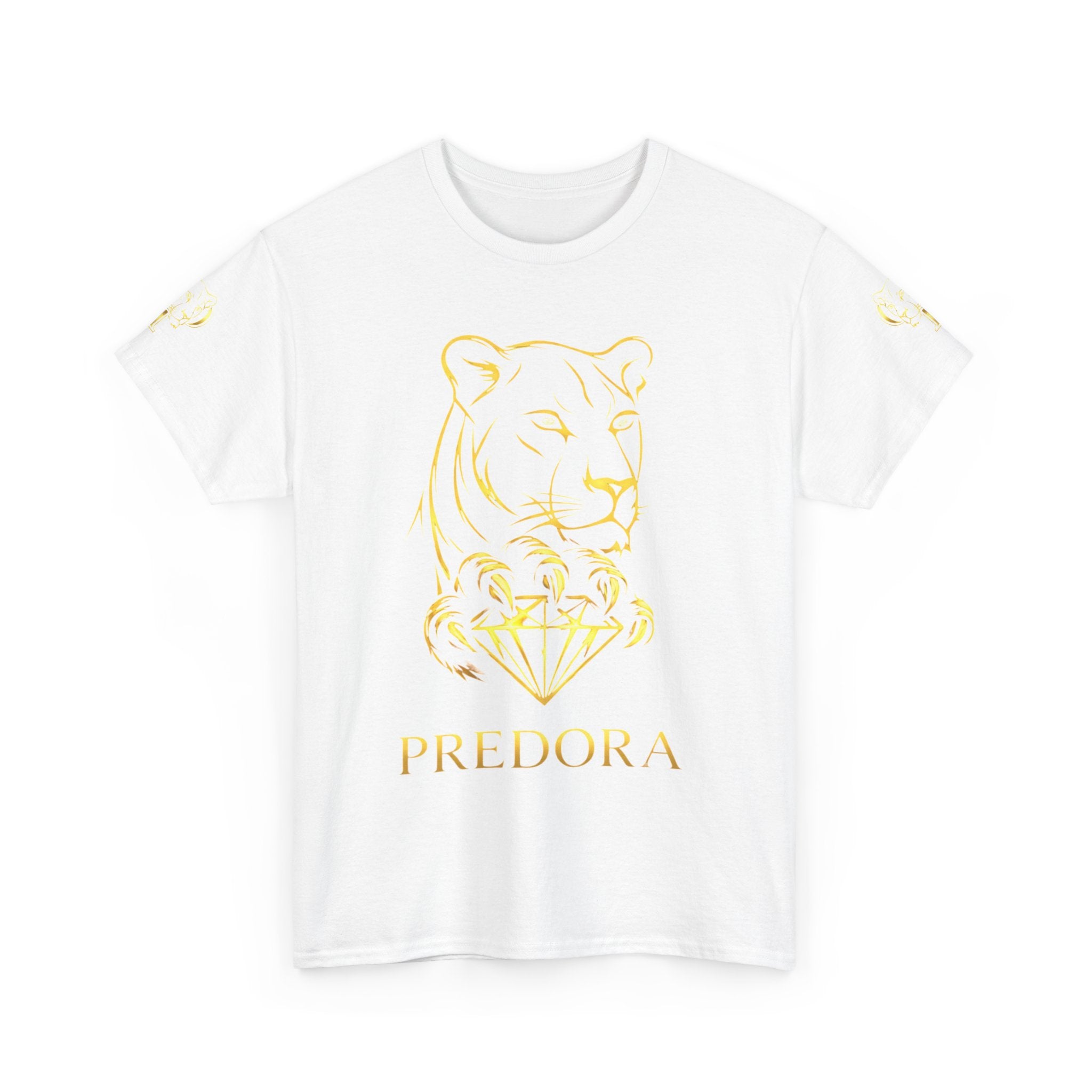Tiger Diamond Tee — Predora Gold Lion Graphic T-Shirt