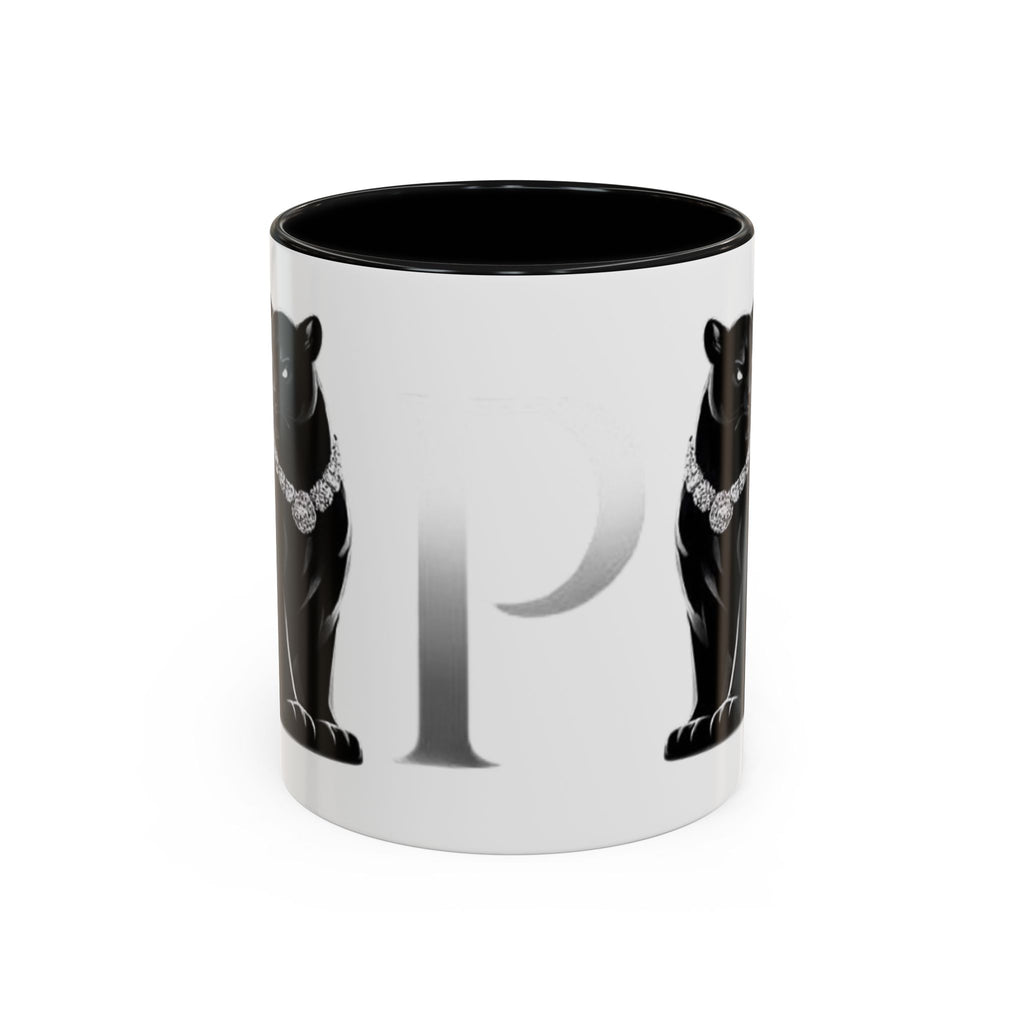Panther Accent Coffee Mug — Elegant Black Cat Design (11/15 oz)