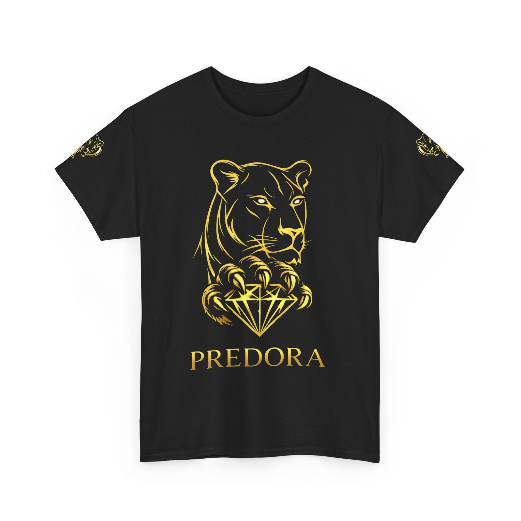 Tiger Diamond Tee — Predora Gold Lion Graphic T-Shirt