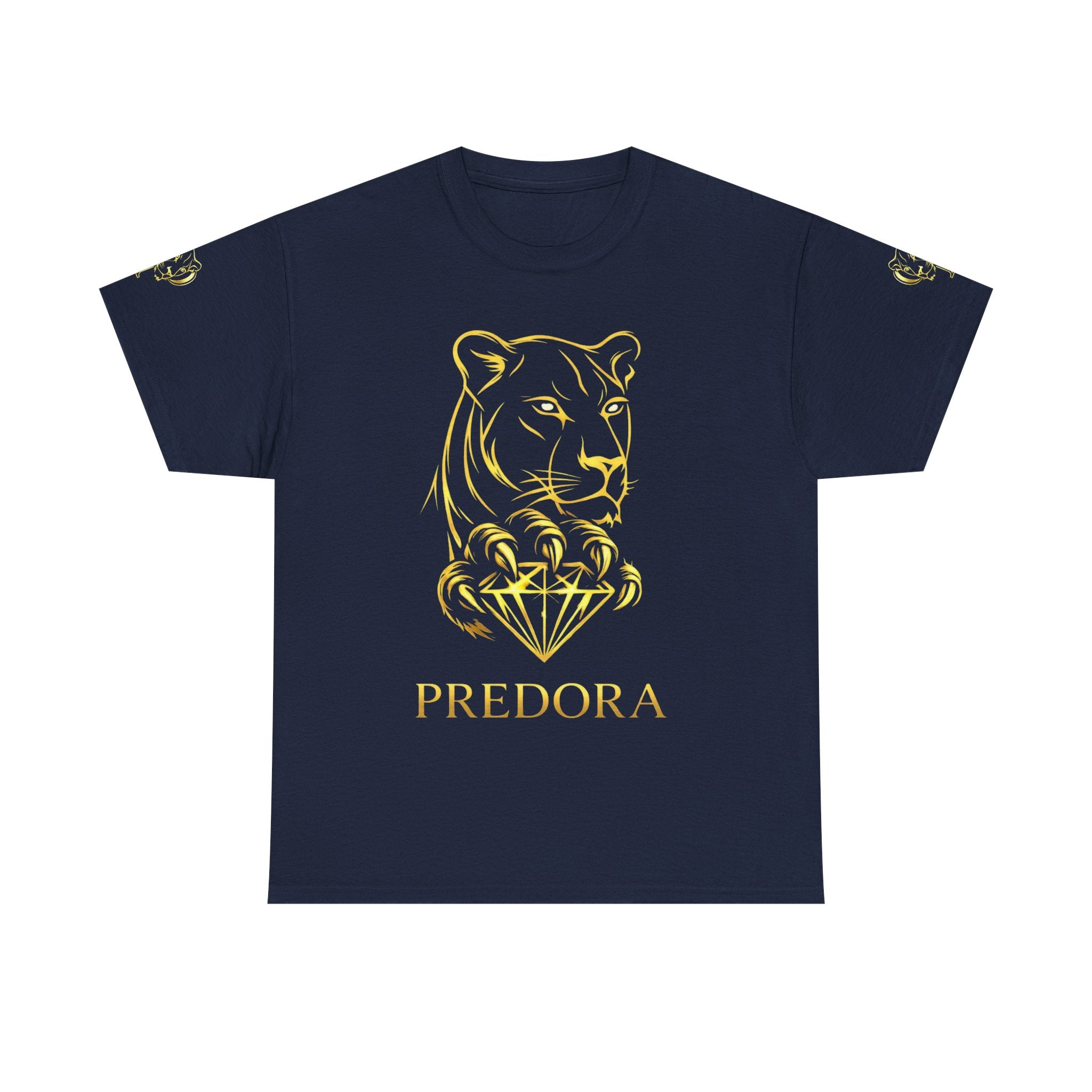 Tiger Diamond Tee — Predora Gold Lion Graphic T-Shirt