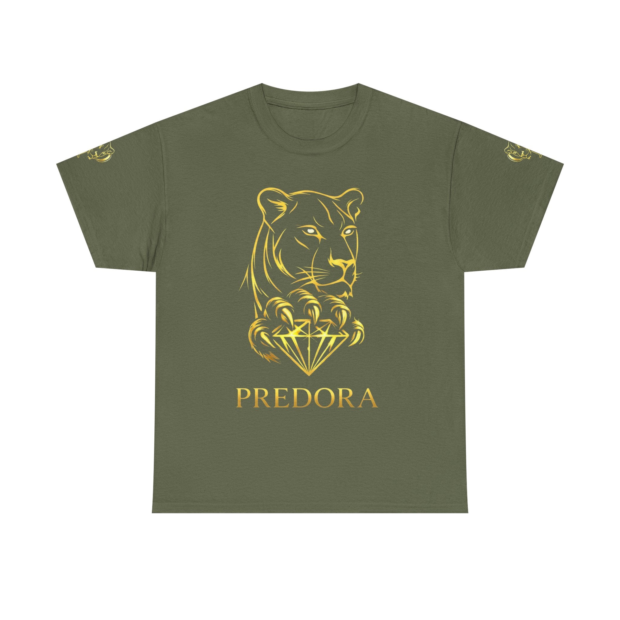 Tiger Diamond Tee — Predora Gold Lion Graphic T-Shirt
