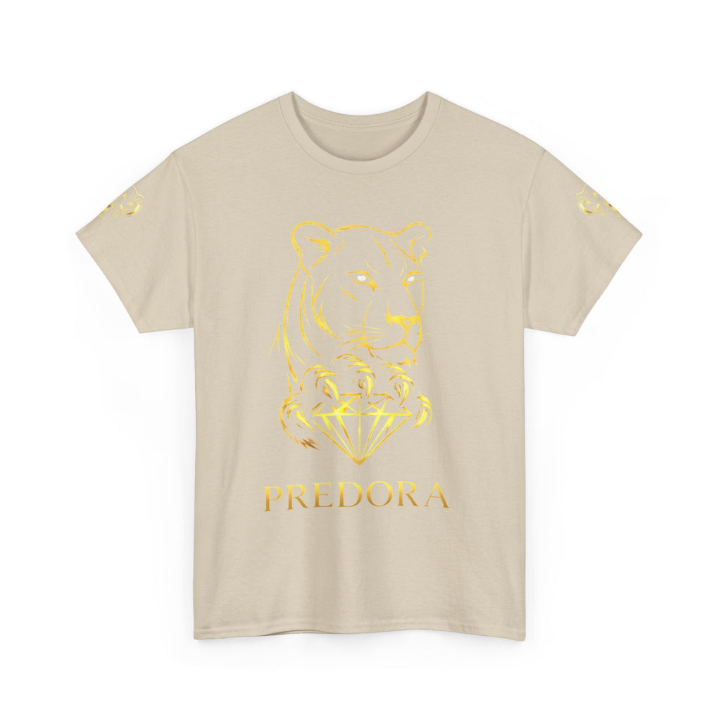Tiger Diamond Tee — Predora Gold Lion Graphic T-Shirt