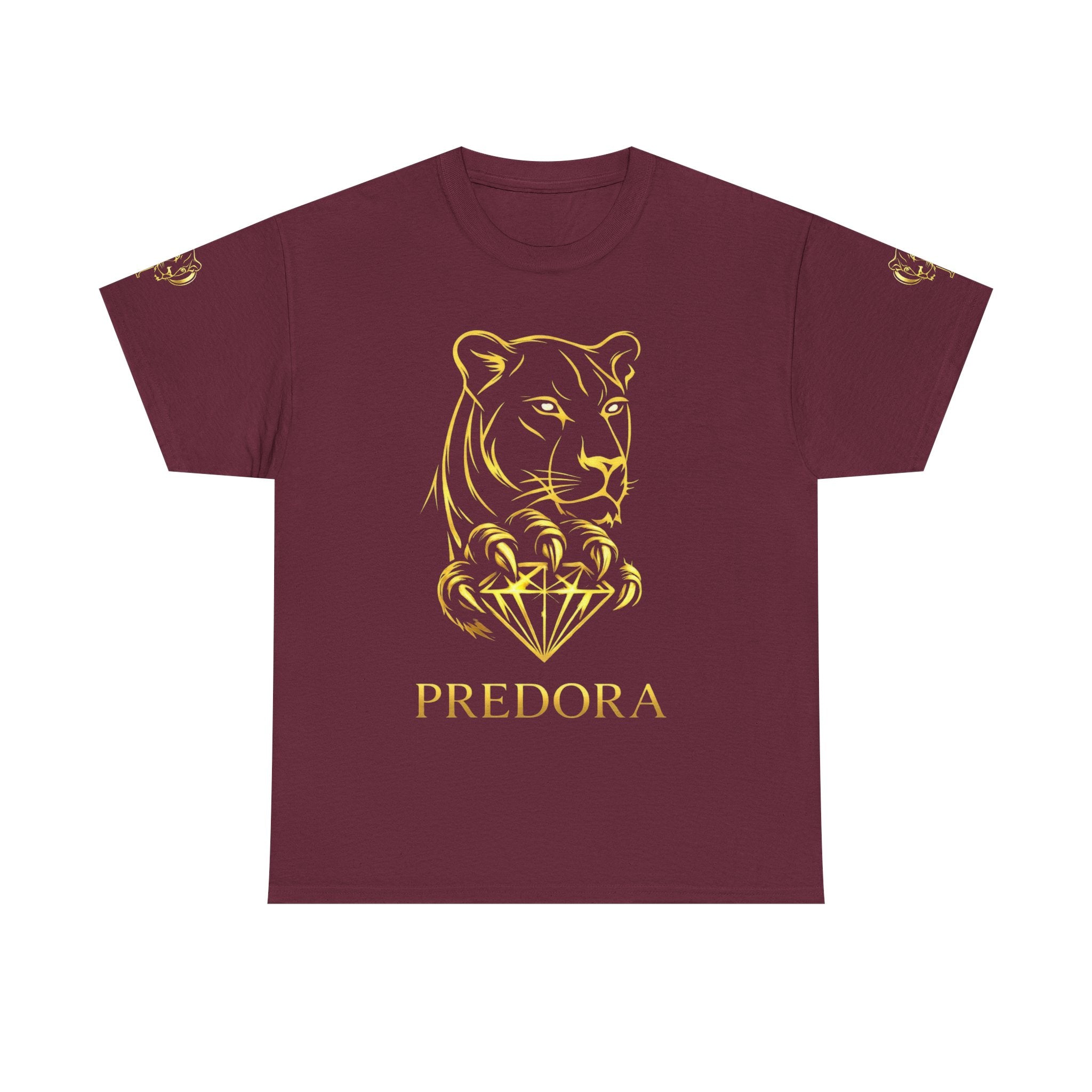 Tiger Diamond Tee — Predora Gold Lion Graphic T-Shirt