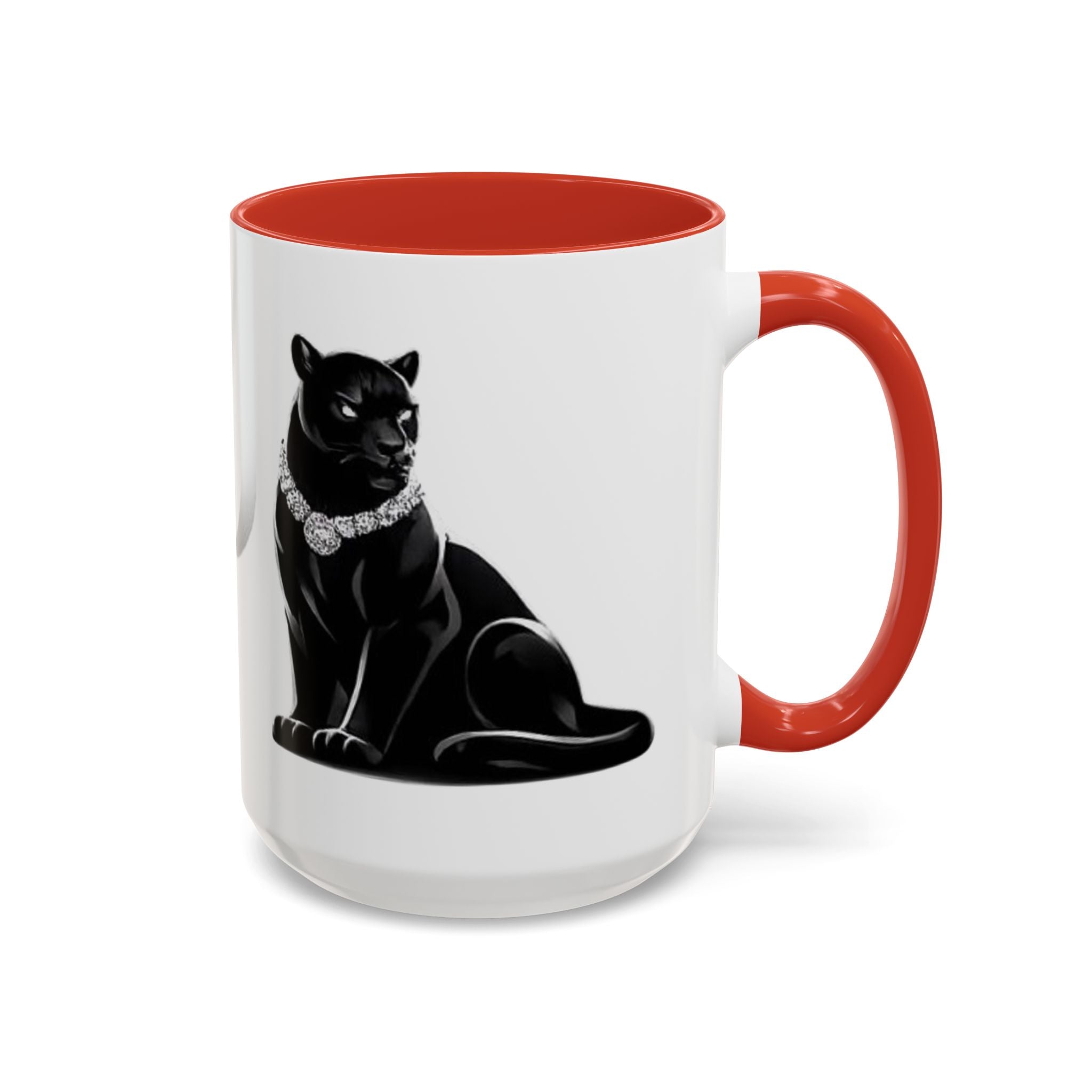 Panther Accent Coffee Mug — Elegant Black Cat Design (11/15 oz)
