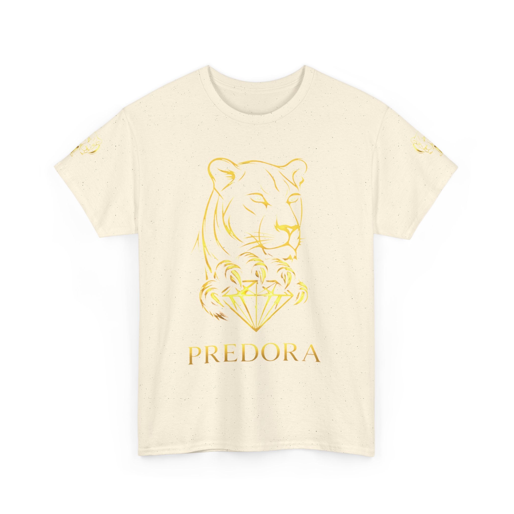 Tiger Diamond Tee — Predora Gold Lion Graphic T-Shirt
