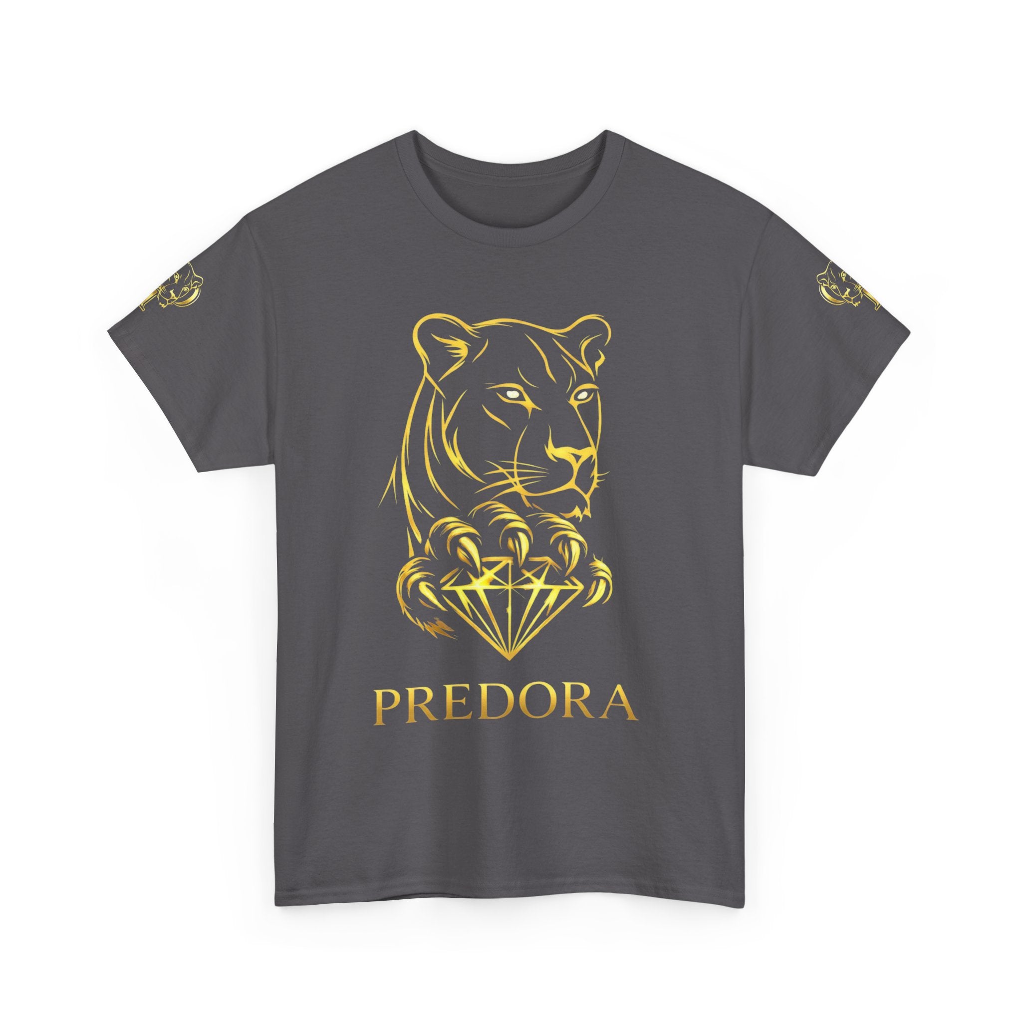 Tiger Diamond Tee — Predora Gold Lion Graphic T-Shirt