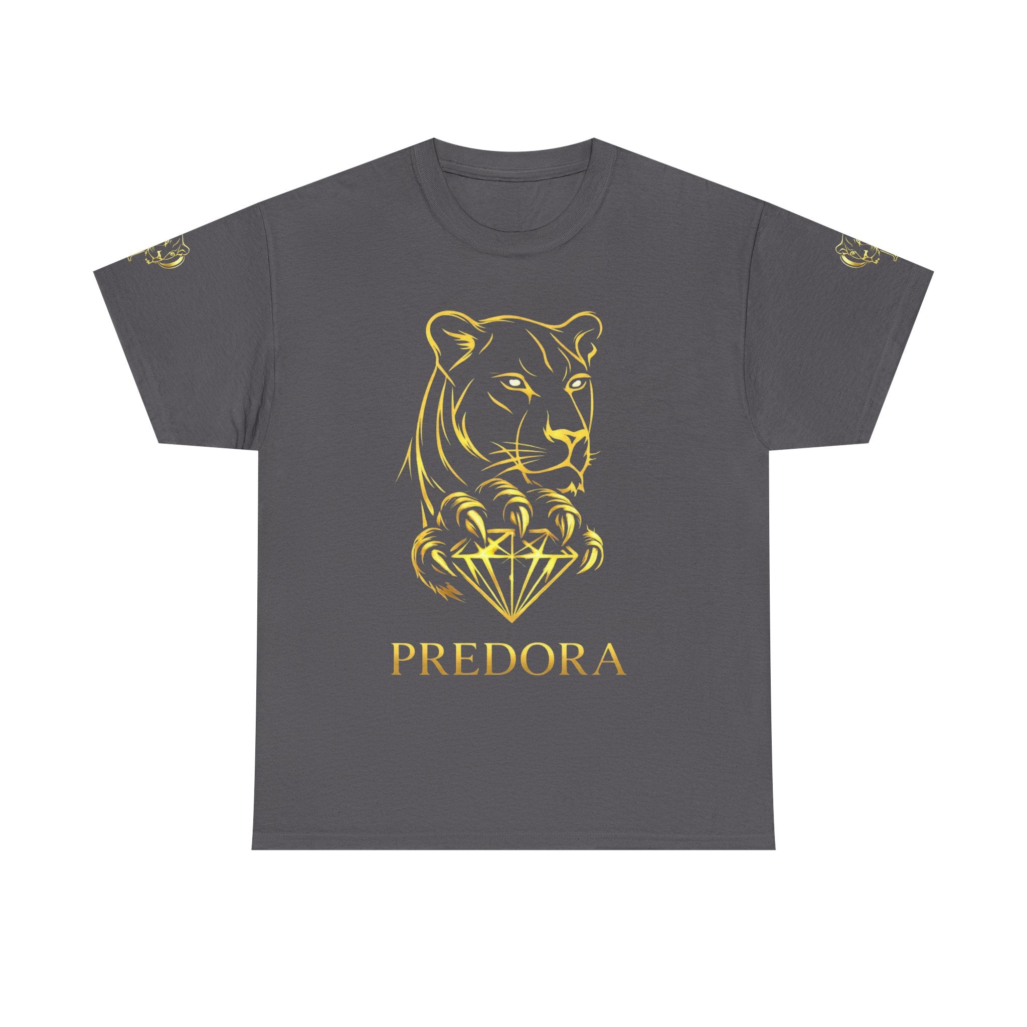 Tiger Diamond Tee — Predora Gold Lion Graphic T-Shirt